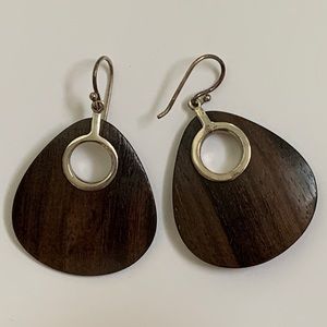 Silpada sterling and wood earrings